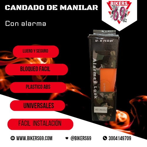 CANDADO MANIGUETA CON ALARMA