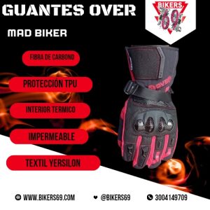 GUANTES OVER MAD BIKE PROTECCION CARBONO
