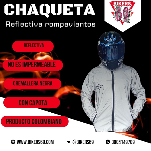 CHAQUETA CORTAVIENTO REFLECTIVA
